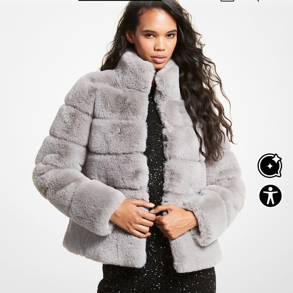 Elle Women's Soft Gray Teddy Jacket